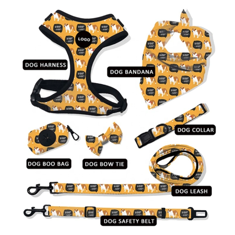 Hot Sale Eco-Friendly Pet Products 2021 Fashion Sublimation Dog Harness Personalized Custom Pattern Dog Supplies